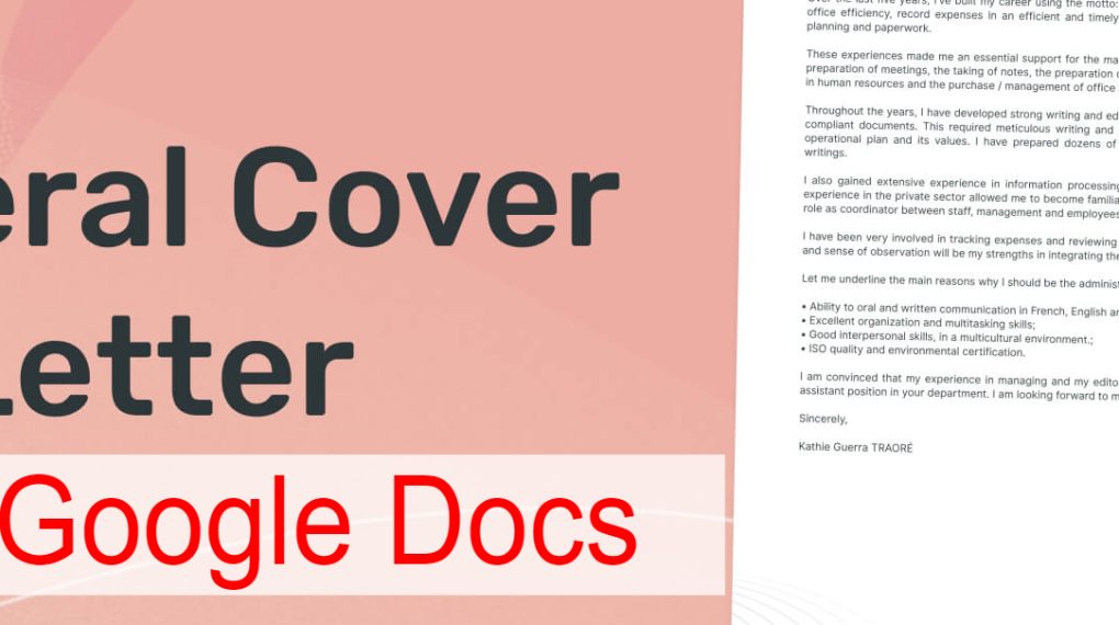 Download free cover letter template using google docs