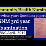 gnm nursing question paper 3rd year 2019