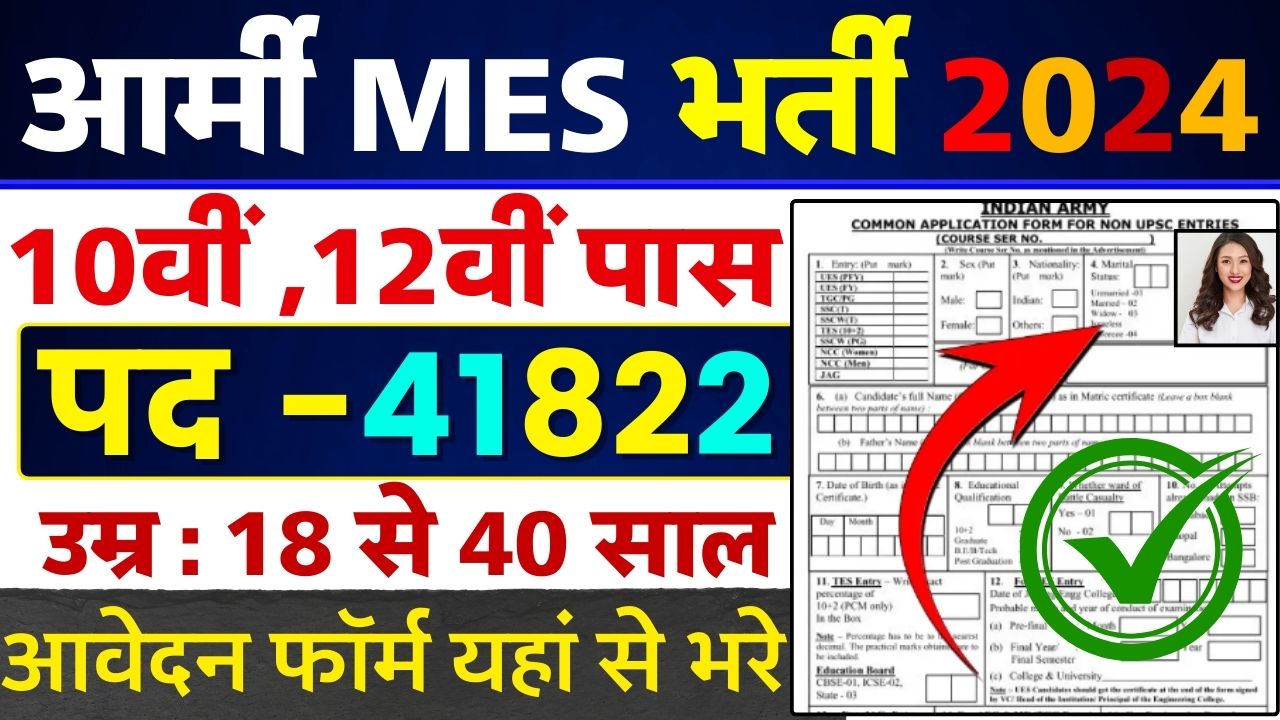 MES Recruitment 2024 Download Notification PDF