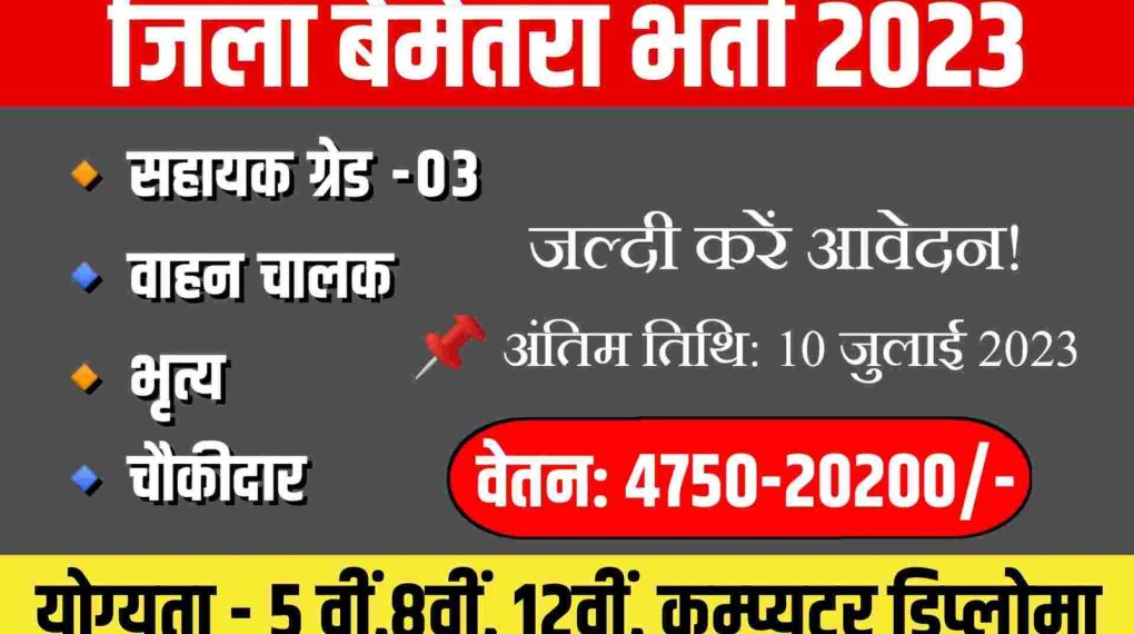 Bemetara.gov.in Recruitment 2023 – Apply Now