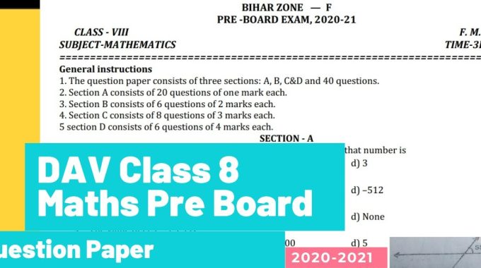 Download dav class 8 board question paper in PDF