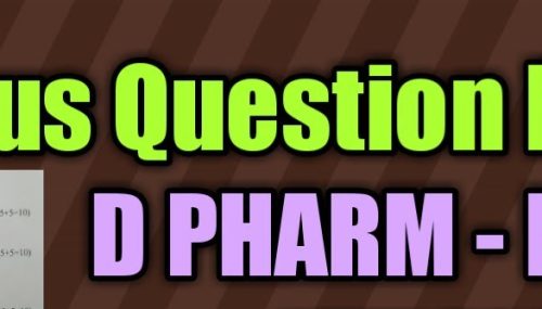 Pharm D 5th Year Previous Question Papers