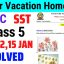 holiday homework for class 1 to 5