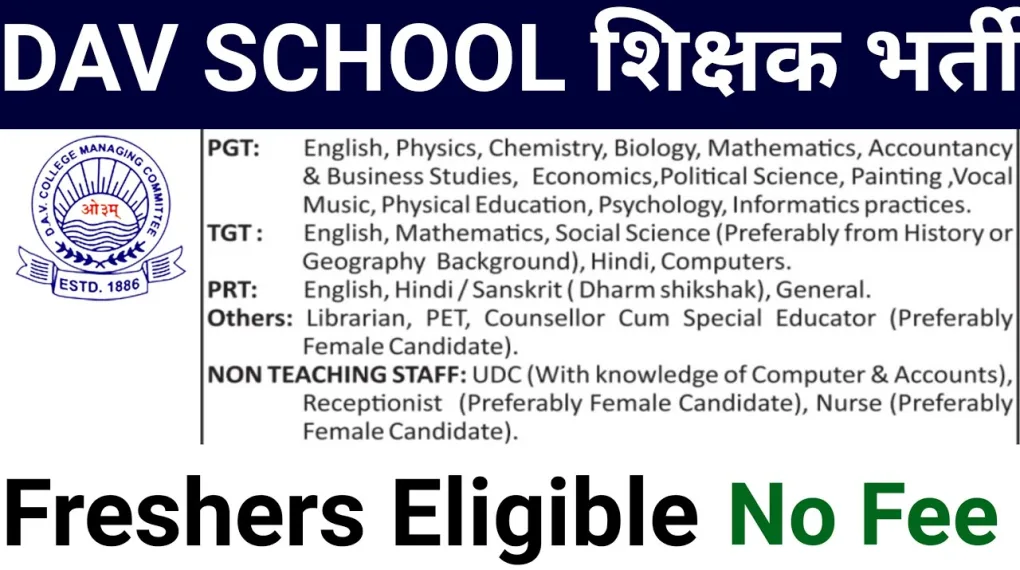 Check DAV Teacher Recruitment Updates