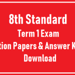 8th standard government question paper 2022