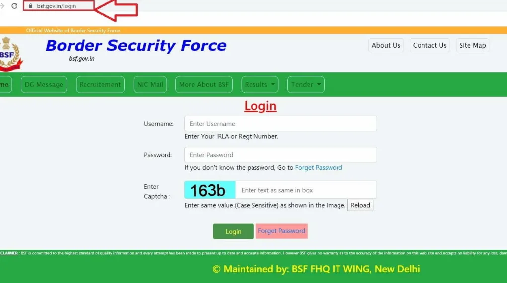 www bsf gov in login : Step by Step Tips in Hindi and English