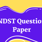 ndst question paper