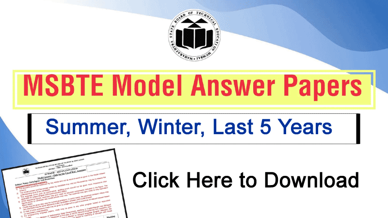 MSBTE Question Paper Model For Summer and Winter