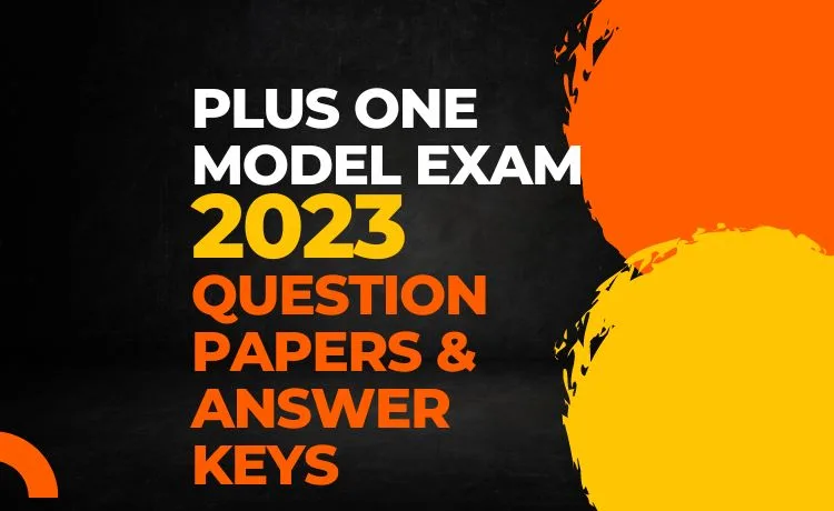 Plus One Model Exam Answer Key 2023