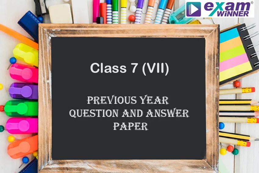 7th Standard Question Paper 2019 with Answers ( Old Papers )