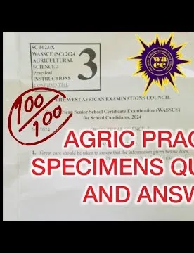 WAEC Agric Practical Question and Answers PDF File