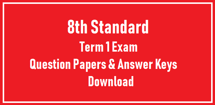 Download 8th Question Paper 2019 for 2nd Term With Answer Keys