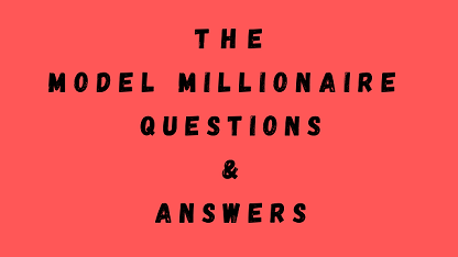 The Model Millionaire Questions And Answers PDF