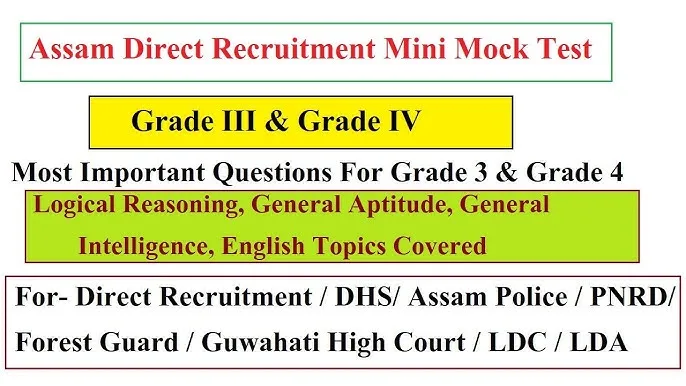 Assam Direct Recruitment Mock Test – All Subjects Q&A