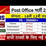 Postal Assistant Recruitment 2024