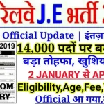 RRB JE Recruitment 2019 Notification PDF