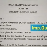 class 9 half yearly question paper science 2019