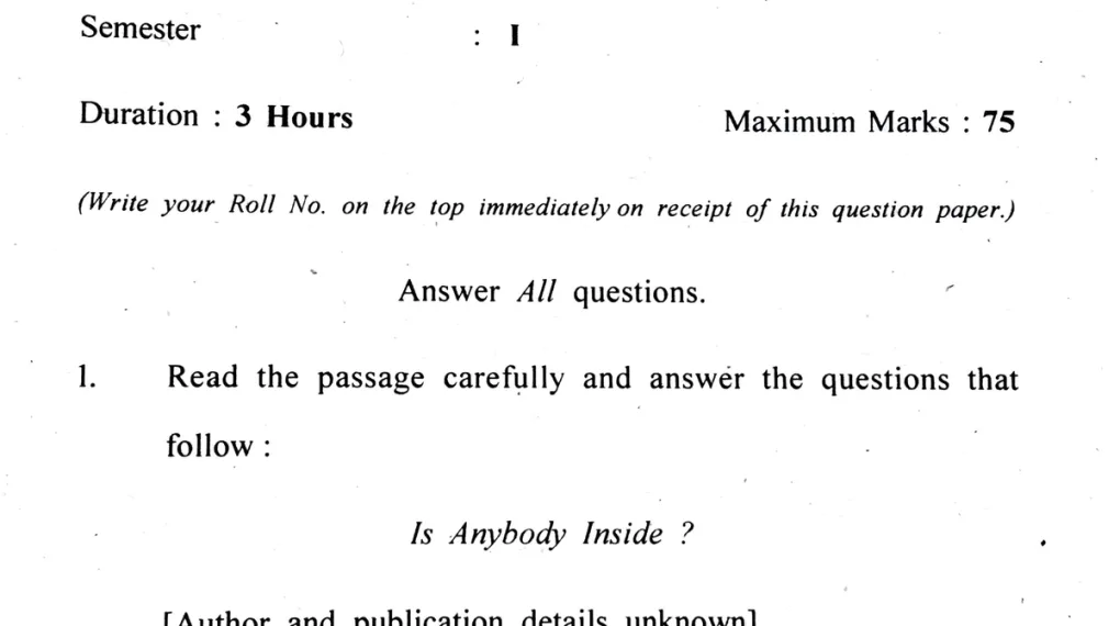 AECC English Question Paper 2018 Explained