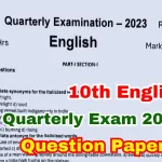 10th English Quarterly Question Paper 2023