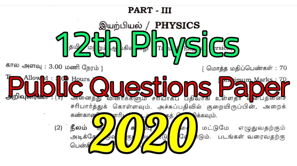 12th public question paper: A comprehensive