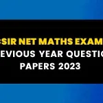 CSIR NET Mathematics Previous Year Question Papers