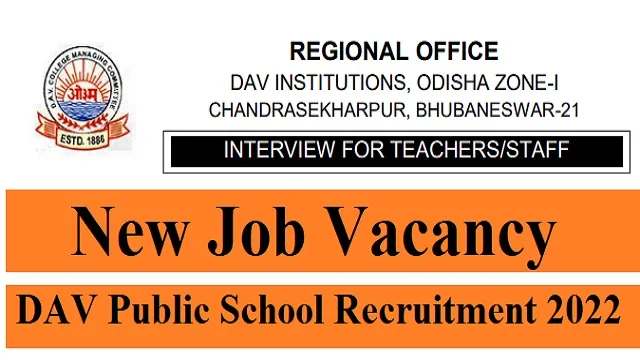 DAV Recruitment 2022: Various Teaching and Non-Teaching Posts