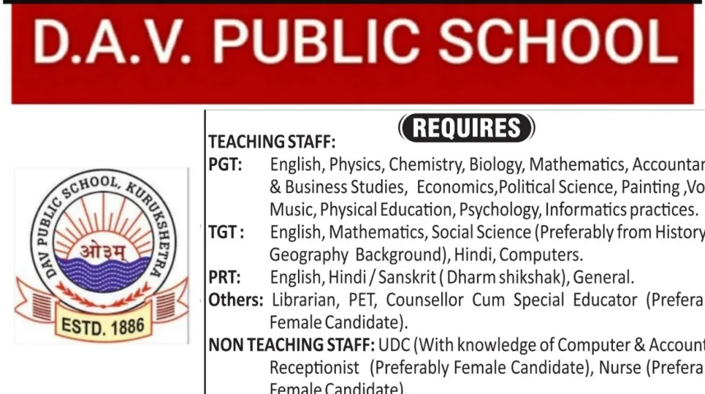 DAV Teacher Recruitment 2024: Apply for Various Posts Across India