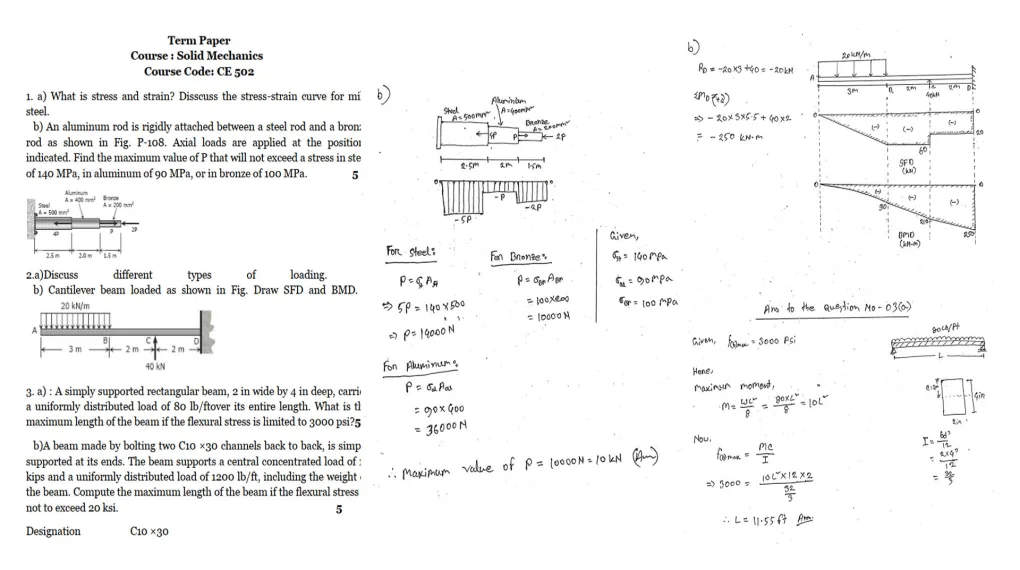 Engineering mechanics question paper with answers