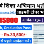 Sarva Shiksha Abhiyan Recruitment 2023