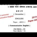 AECC English Question Paper 2019 Questions and Answers