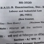 BA LLB Previous Year Question Papers