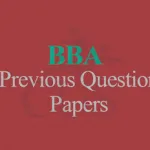 BBA Previous Year Question Paper with Answers