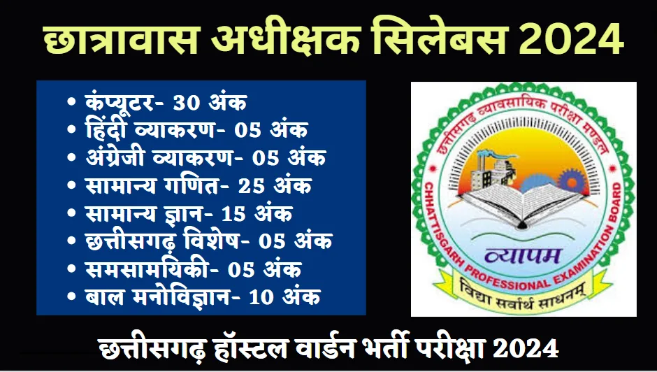 cg hostel warden syllabus