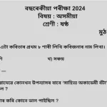 Class 6 Assamese Question Answer for Exam Preparation