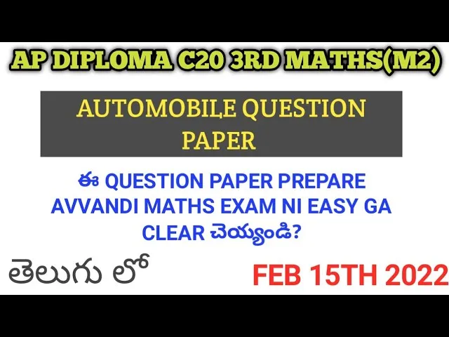 Diploma C20 question papers 2022 exam preparation