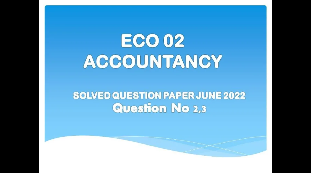 Eco 02 Question Paper with Answers