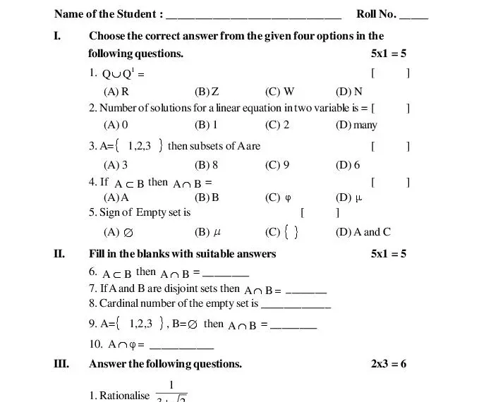 FA1 question paper preparation guide for students