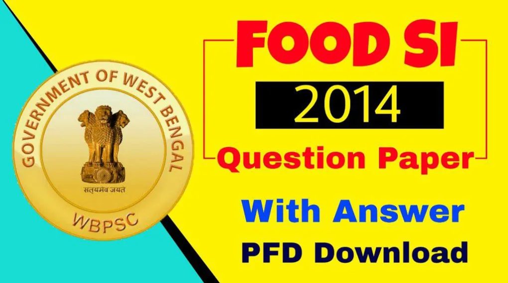 Food SI 2019 Question Paper with Detailed Answers