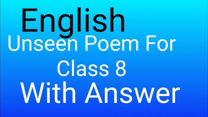 Unseen Poems with Questions & Answers PDF for Students