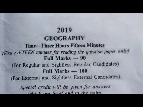 Madhyamik Geography Question 2019 – Important Q&A