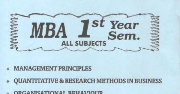 MBA 1st year question papers with answers