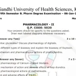 Pharm D 2nd Year Previous Question Papers RGUHS