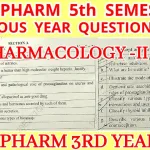 Pharm D 5th year previous question papers