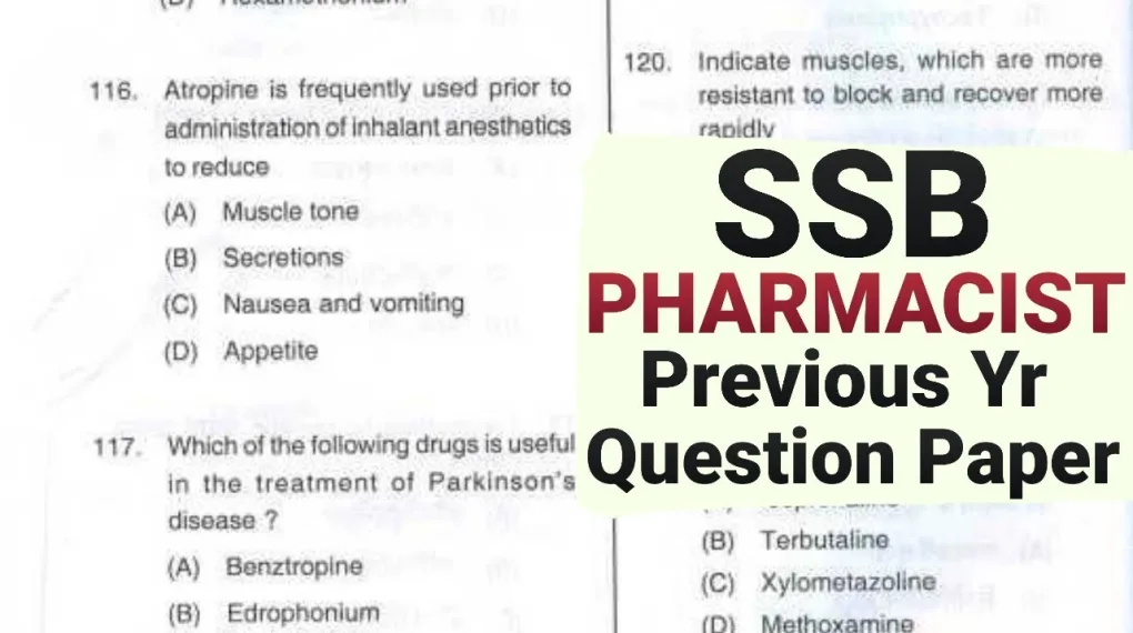 Pharmacist Previous Year Question Papers