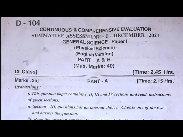 SA1 Question Paper – Subject-Wise Q&A for Practice