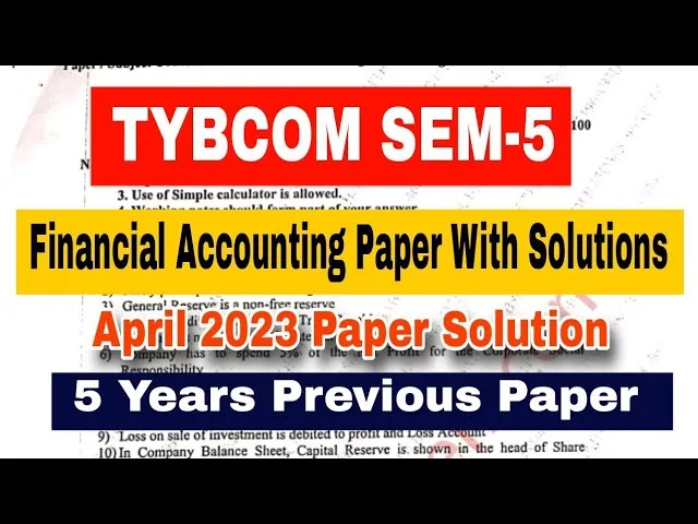 Tybcom sem 5 question papers with solution pdf