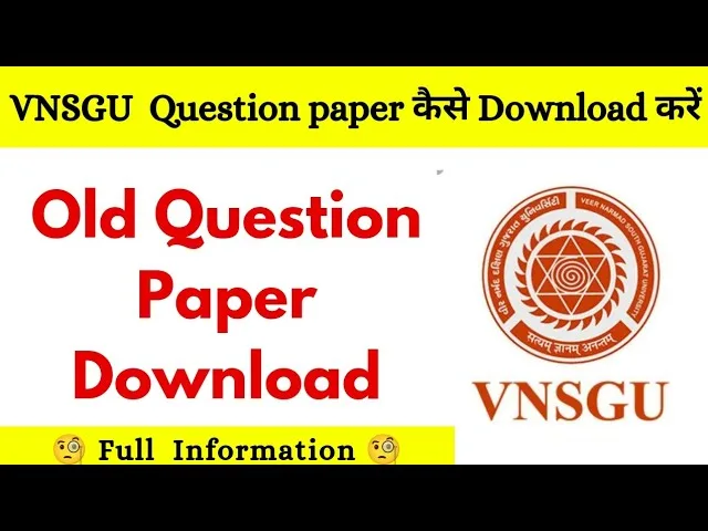 VNSGU Old Question Paper Guide and Answers