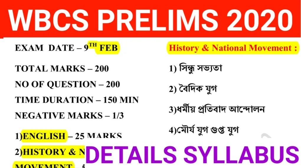 wbcs syllabus 2021 pdf download in bengali