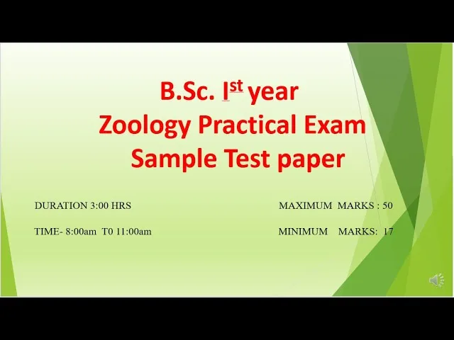 Zoology Practical Question Paper 2019 with Answers