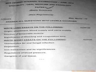 NTRUHS 3rd BDS Previous Question Papers with Answers